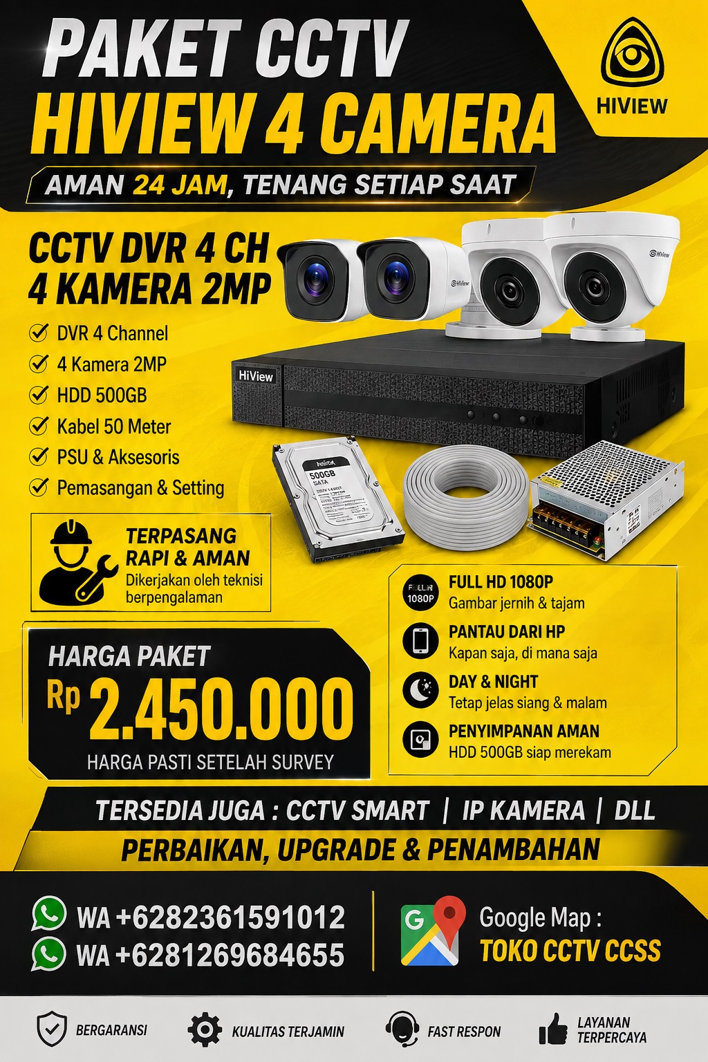 4 ch 2mp 4 kamera